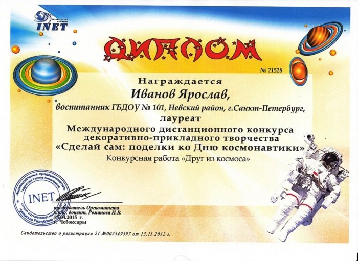 Конкурсы творческих работ ко дню космонавтики Конкурсы творческих работ ко дню космонавтики